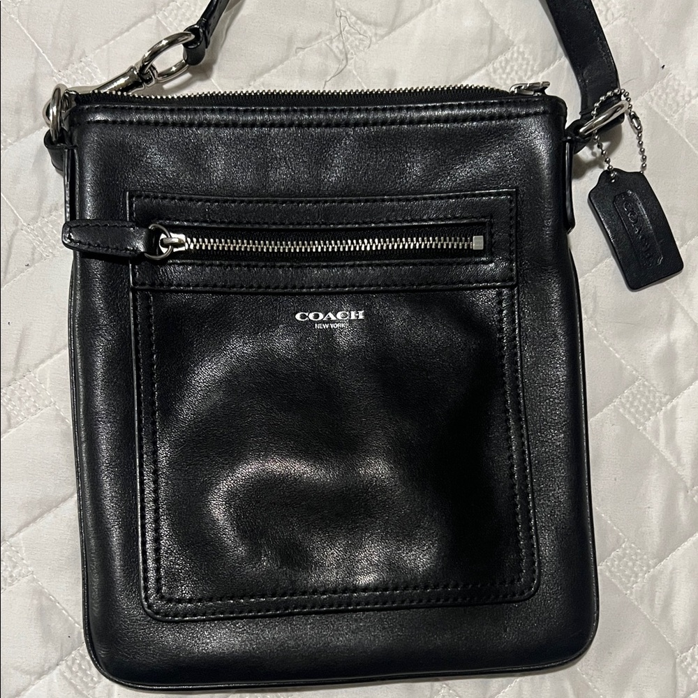 Coach Black Leather Crossbody Bag